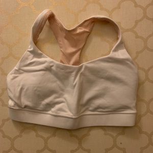 Lululemon White All Sport Bra